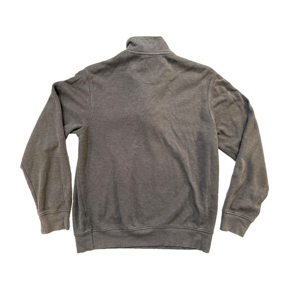 Van Heusen Sweater Mens Medium Brown/Gray Quarter Zip Pullover Casual Sweatshirt - Picture 3 of 5